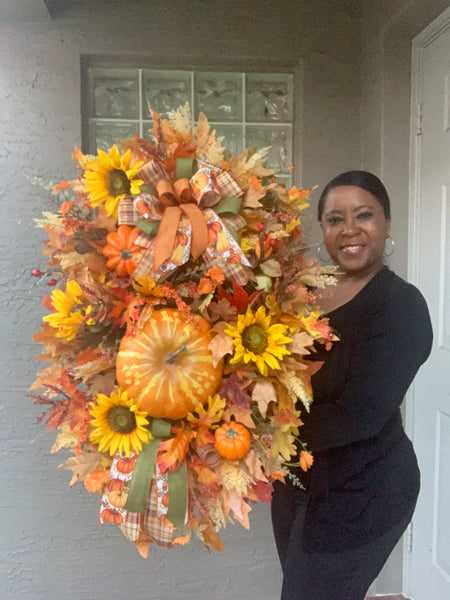 Fall Sunflower wreath