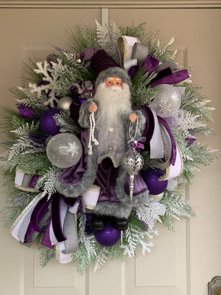 santa dressed in purple My purple dressy Christmas outfit to go see Santa Claus