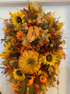 Fall Sunflower wreath